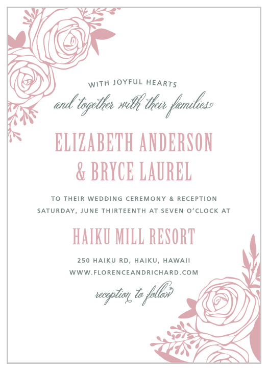 Bring family and friends together to celebrate your big day with our Rustic Flowers Wedding Invitations.