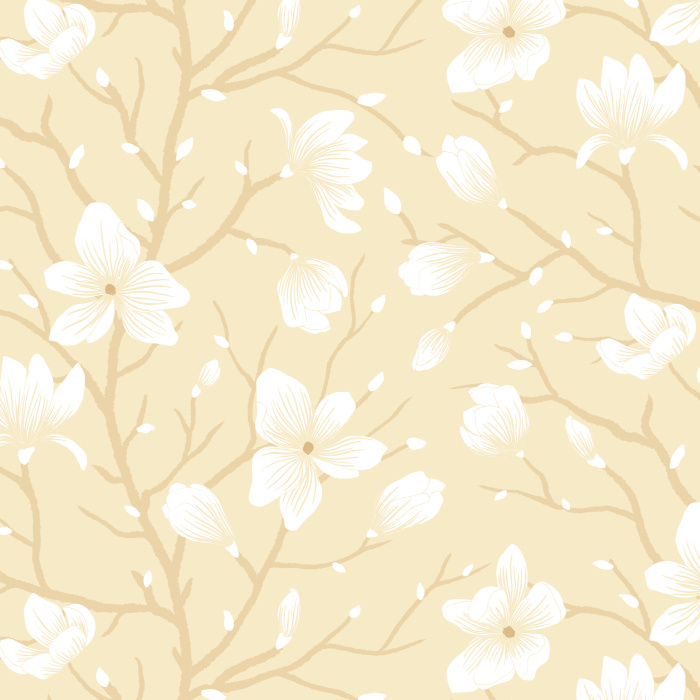Make a statement on any wall in your home with our Magnolia Branches peel and stick removable wallpaper.