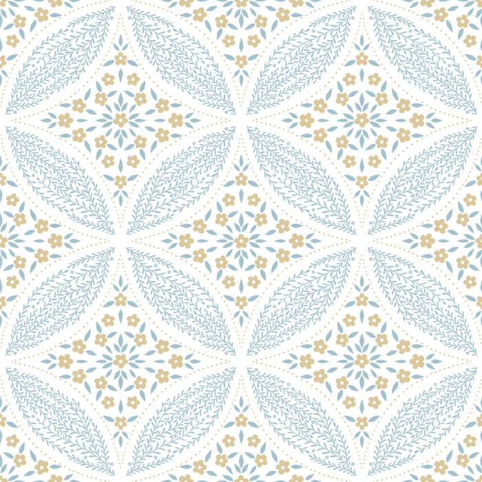 Create the perfect accent wall anywhere in your home with our Forget Me Not peel and stick removable wallpaper.