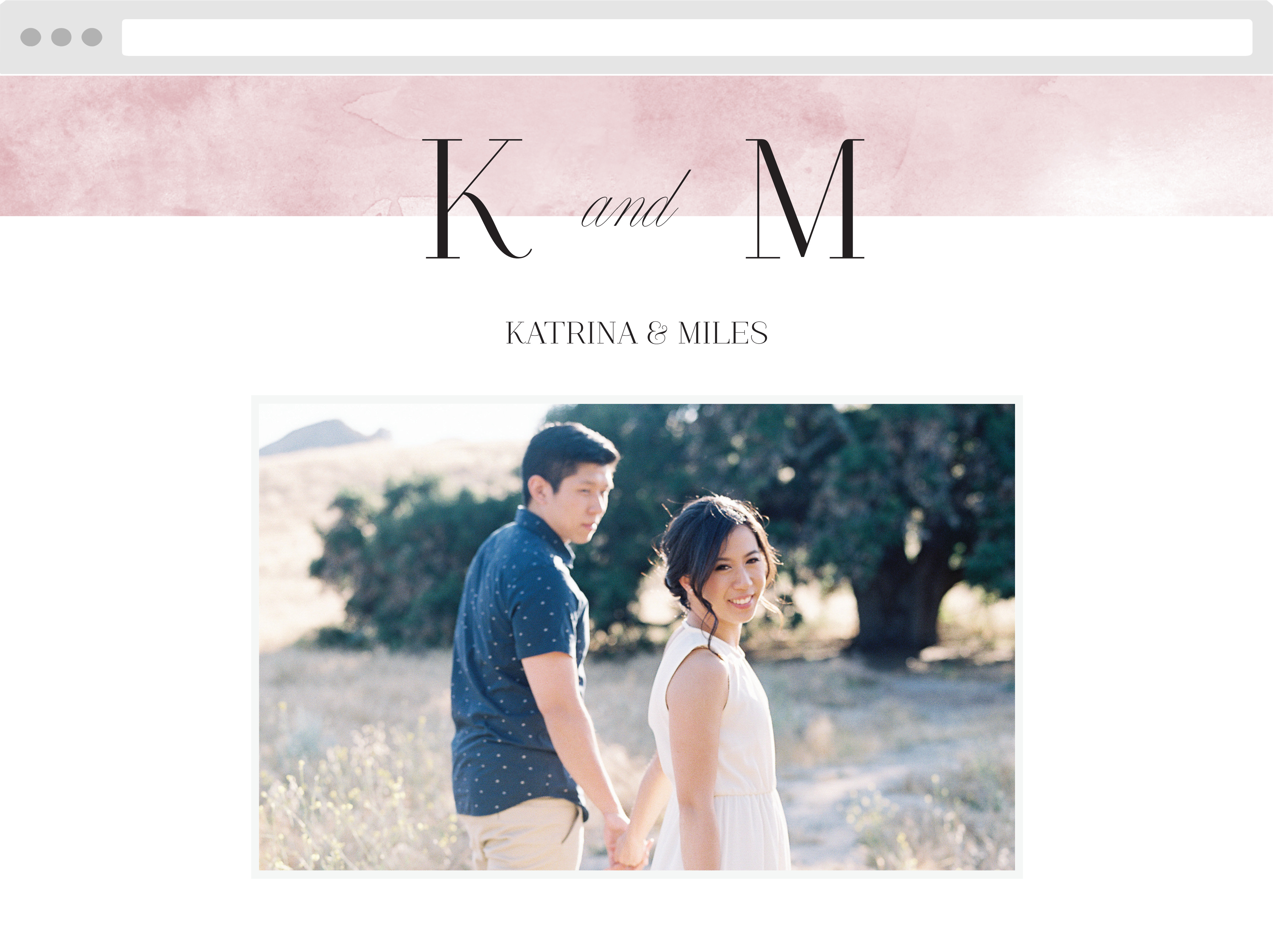 Colorful Band Wedding Website