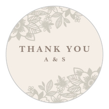 Seal envelopes or gift family and friends with a memento of your special day with our Elegant Lace Wedding Stickers.