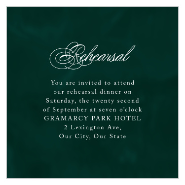 Gather family and friends together to practice before your big day with our Golden Photo Rehearsal Cards.