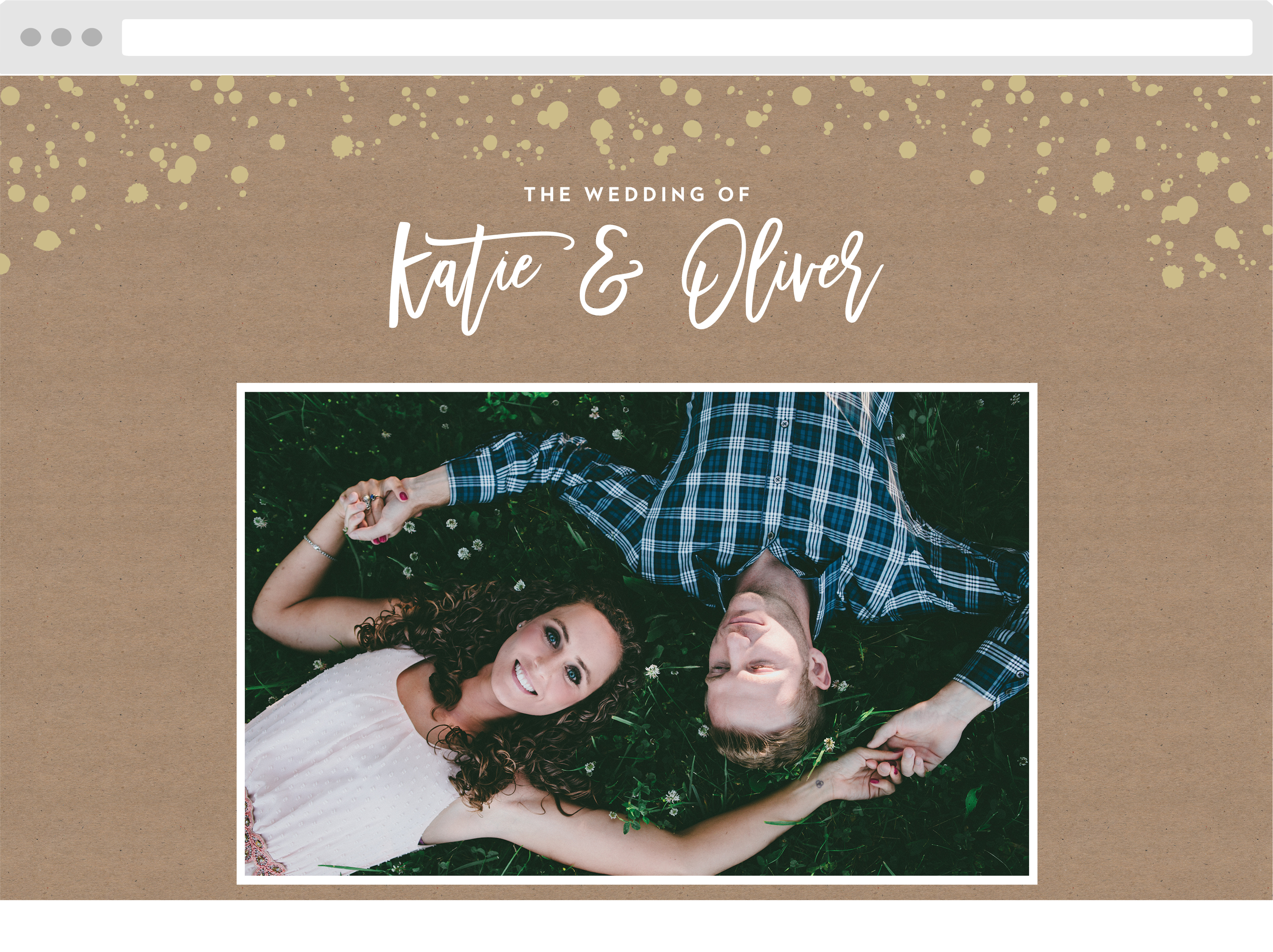 Classic Kraft Wedding Website