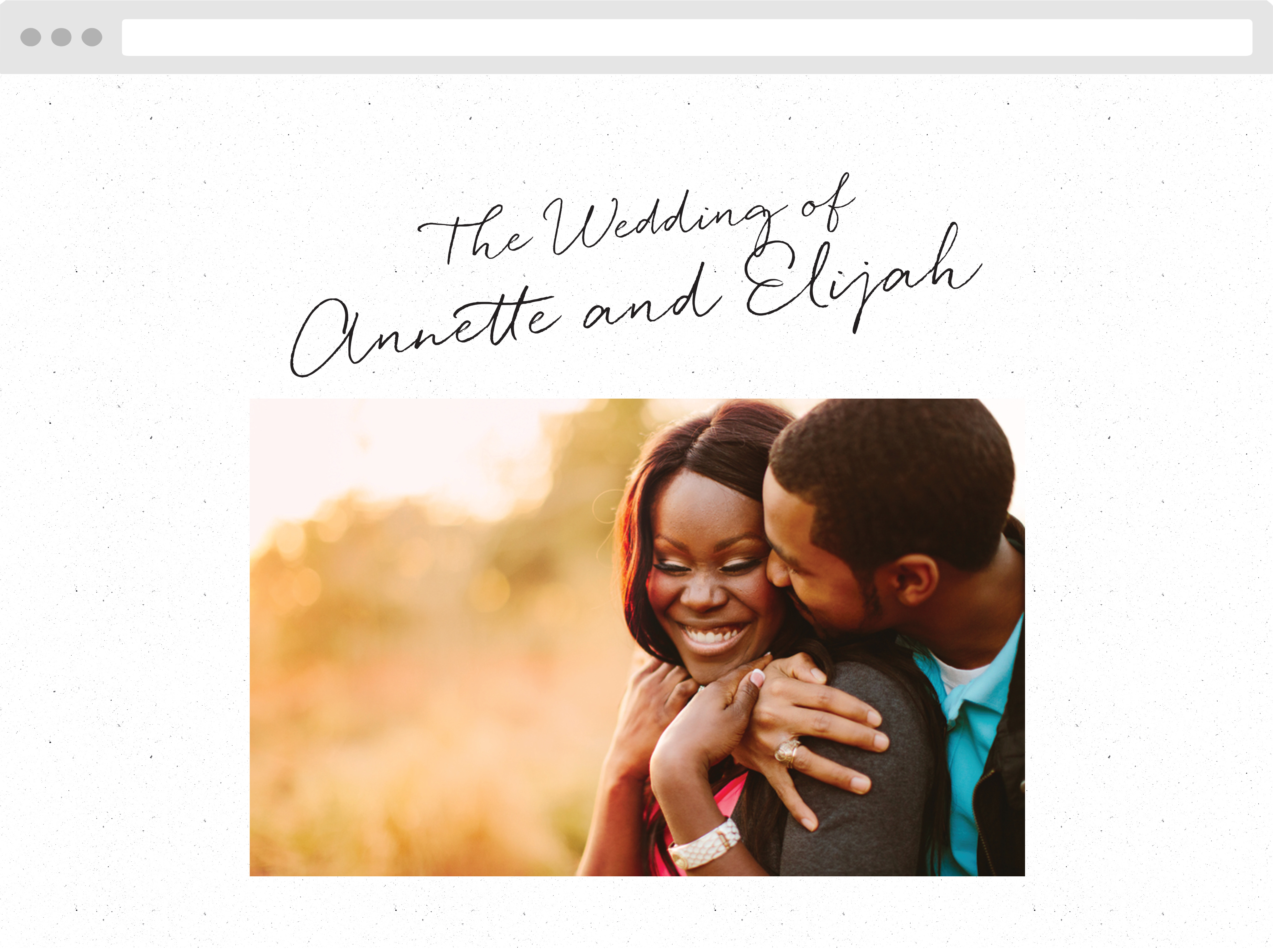 Darling Couple Wedding Website