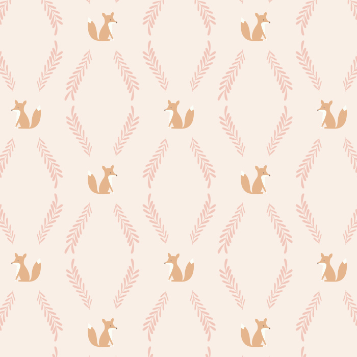 Add a whimsical touch to any wall in your home with our Fox & Vine Peel And Stick Removable Wallpaper.