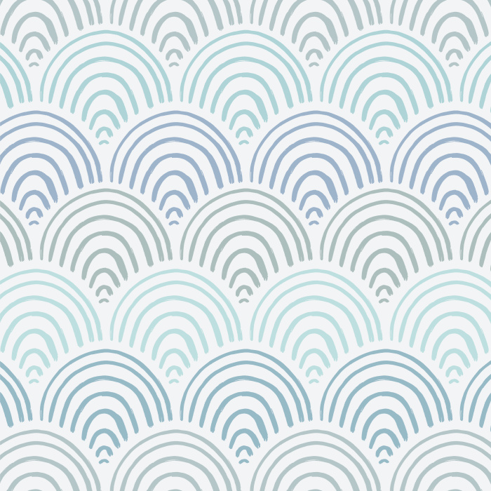 Bring bold colors and a playful design to your child's space with our Rainbow Hills Peel And Stick Removable Wallpaper.