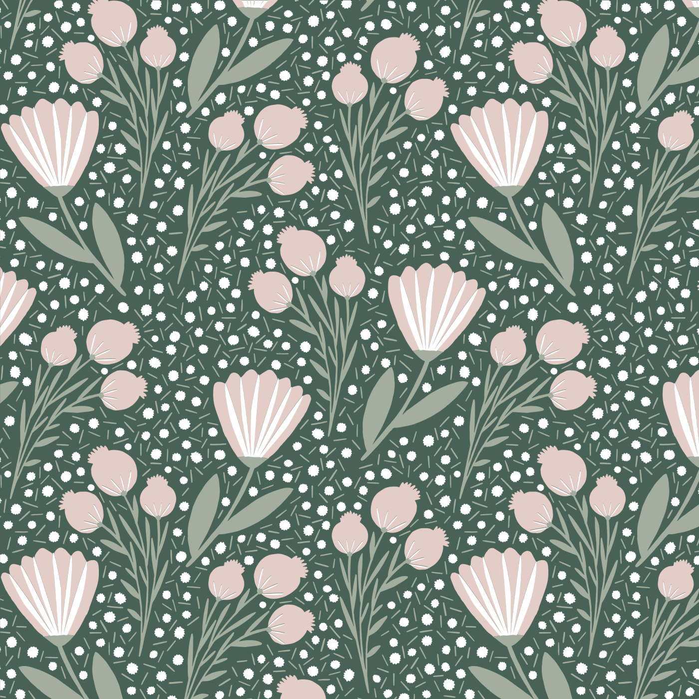 Forest Flowers Wallpaper