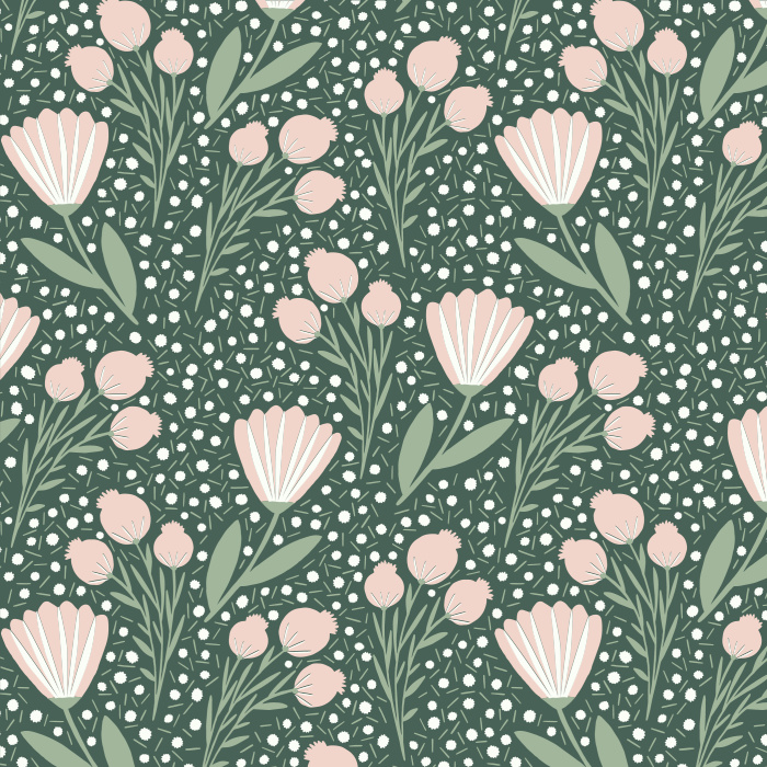 Create a garden of color inside your own home with our Forest Flowers Peel And Stick Removable Wallpaper.