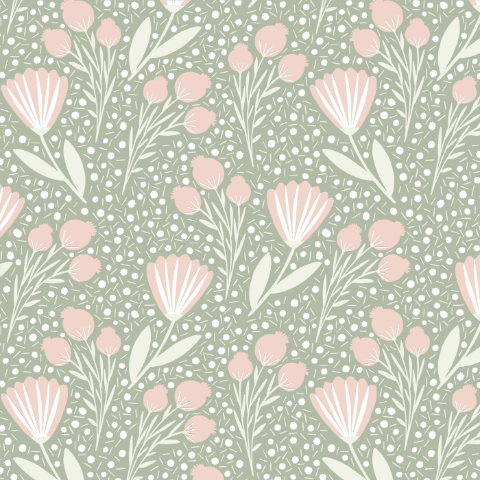 Create a garden of color inside your own home with our Forest Flowers Peel And Stick Removable Wallpaper.