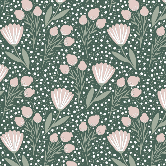 Create a garden of color inside your own home with our Forest Flowers Peel And Stick Removable Wallpaper.