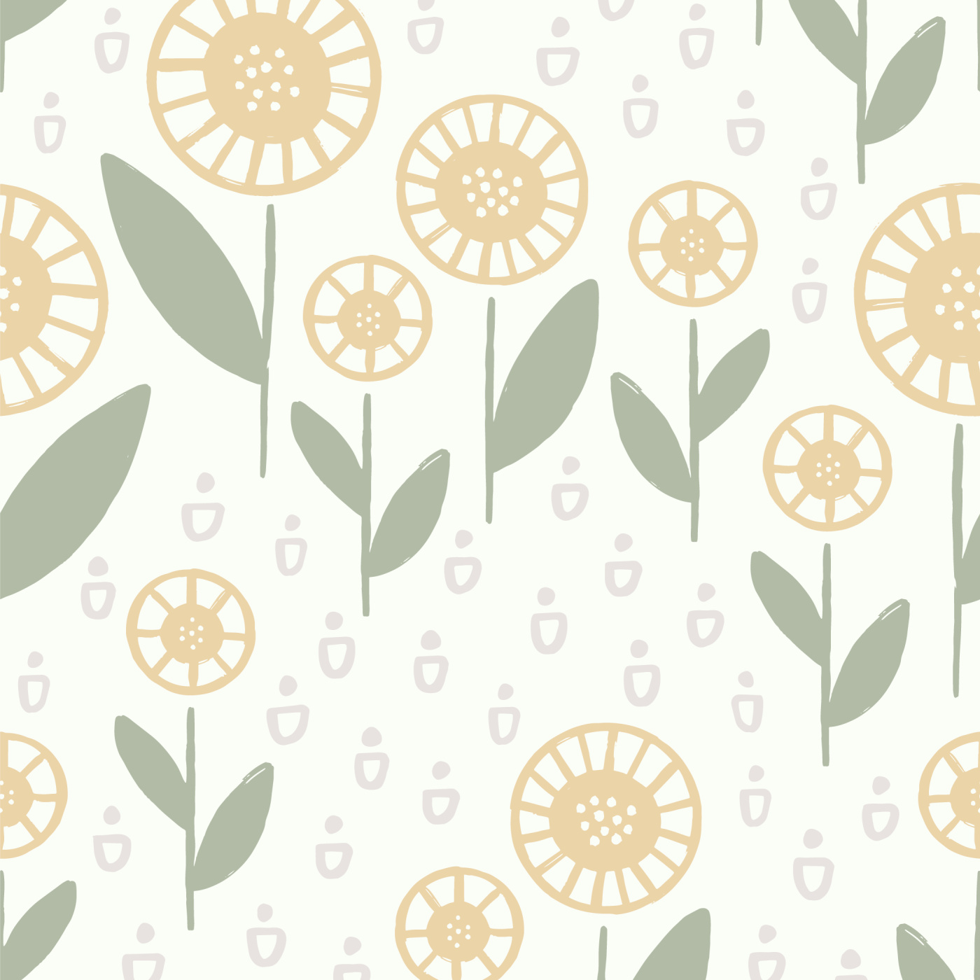 Pinwheel Floral Wallpaper