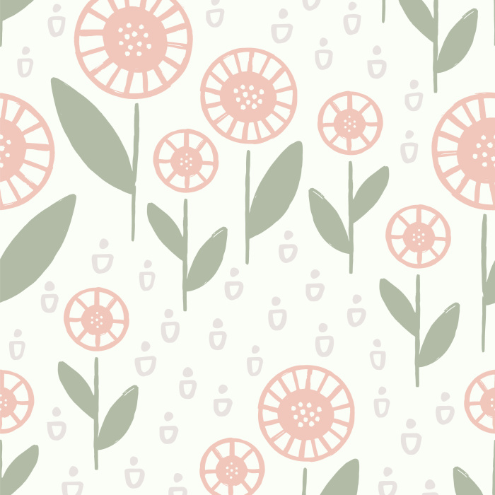 Create a fun, retro feel for any room with our Pinwheel Floral Peel And Stick Removable Wallpaper.