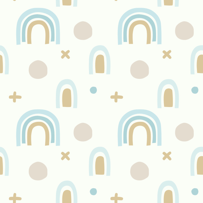 Create the room of your child's dreams with our Rainbow Horizons Peel And Stick Removable Wallpaper.