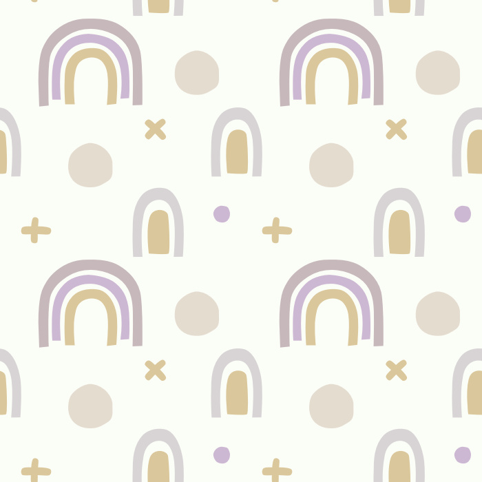 Create the room of your child's dreams with our Rainbow Horizons Peel And Stick Removable Wallpaper.