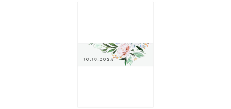 Floral Cascade Wedding Belly Bands