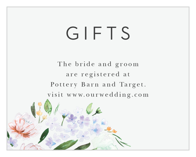 Floral Cascade Registry Cards