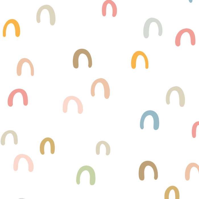 Add a splash of color to your child's bedroom or playroom with our Colorful Arches Peel And Stick Removable Wallpaper.