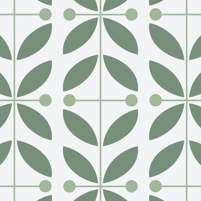 Create the perfect mid-century modern feel for your home with our Tiled Leaves Peel And Stick Removable Wallpaper. 
