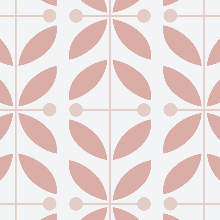 Create the perfect mid-century modern feel for your home with our Tiled Leaves Peel And Stick Removable Wallpaper. 