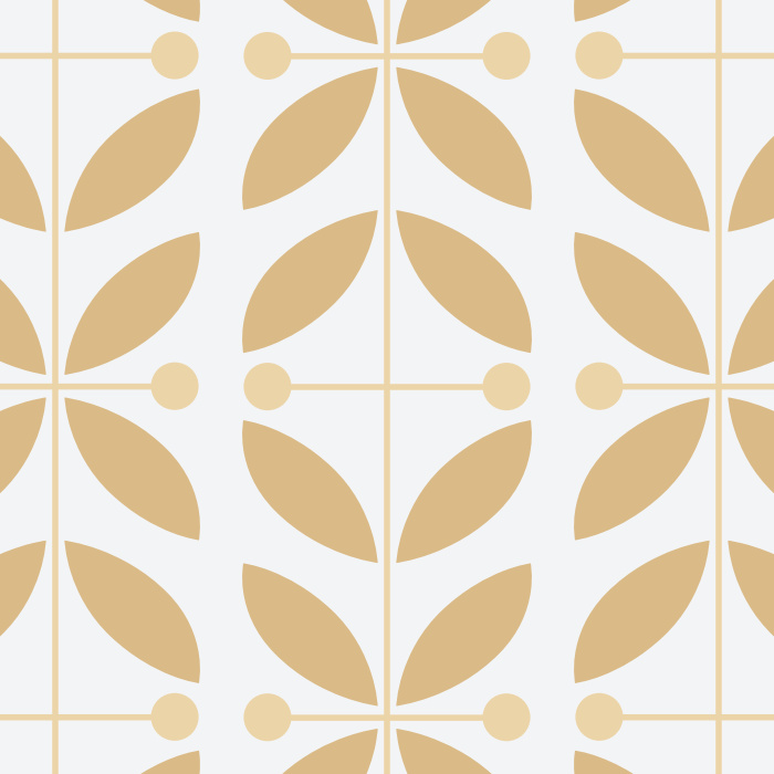 Create the perfect mid-century modern feel for your home with our Tiled Leaves Peel And Stick Removable Wallpaper. 
