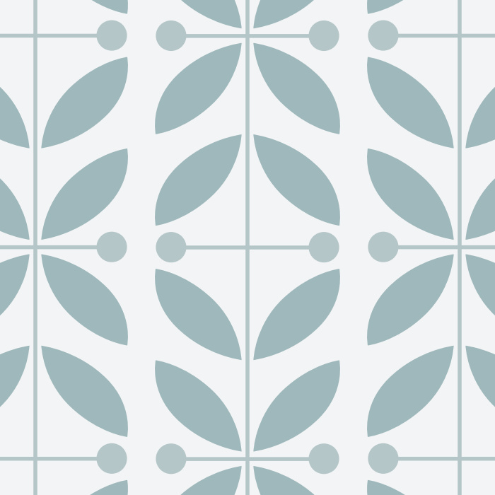 Create the perfect mid-century modern feel for your home with our Tiled Leaves Peel And Stick Removable Wallpaper.