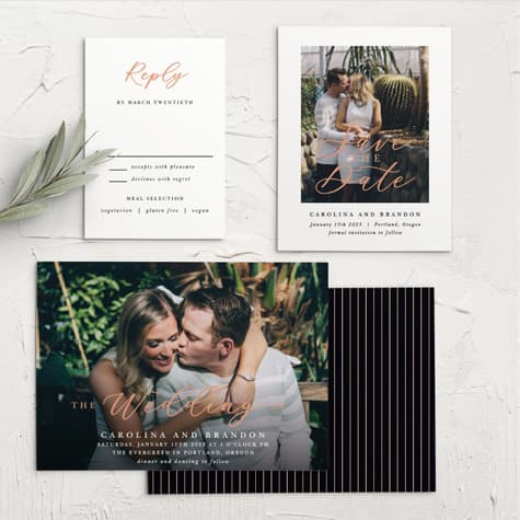 Fading Photo Landscape Wedding Invitations