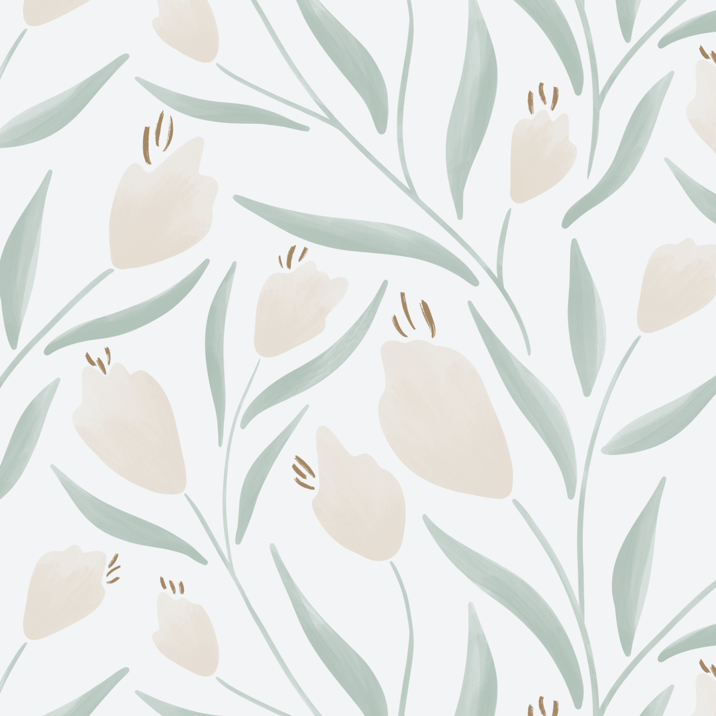 Watercolor Tulips Wallpaper