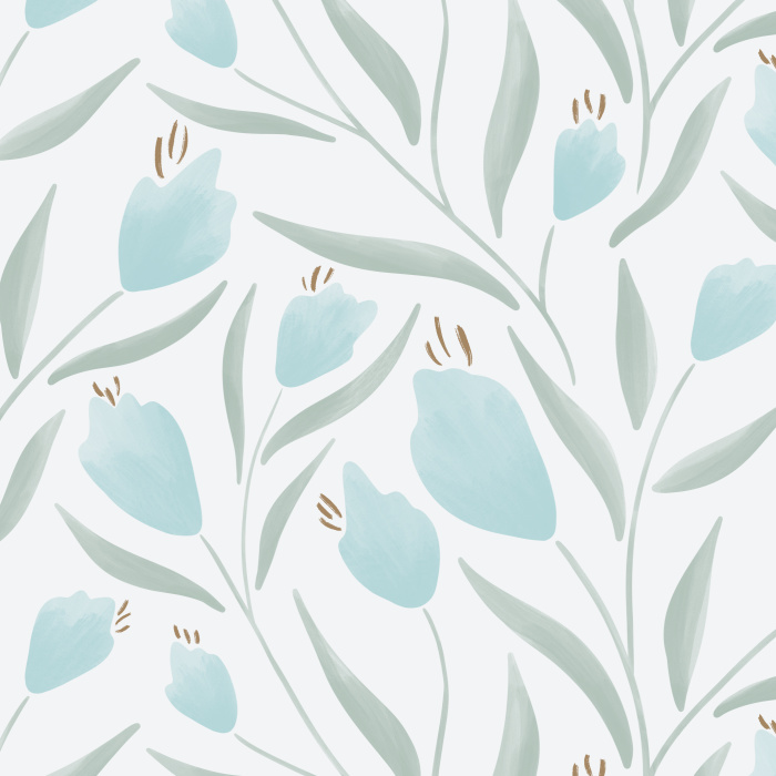 Have a garden you never need to tend to with our Watercolor Tulips Peel And Stick Removable Wallpaper.