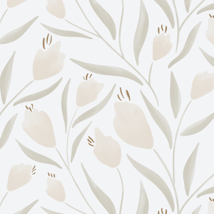 Have a garden you never need to tend to with our Watercolor Tulips Peel And Stick Removable Wallpaper.