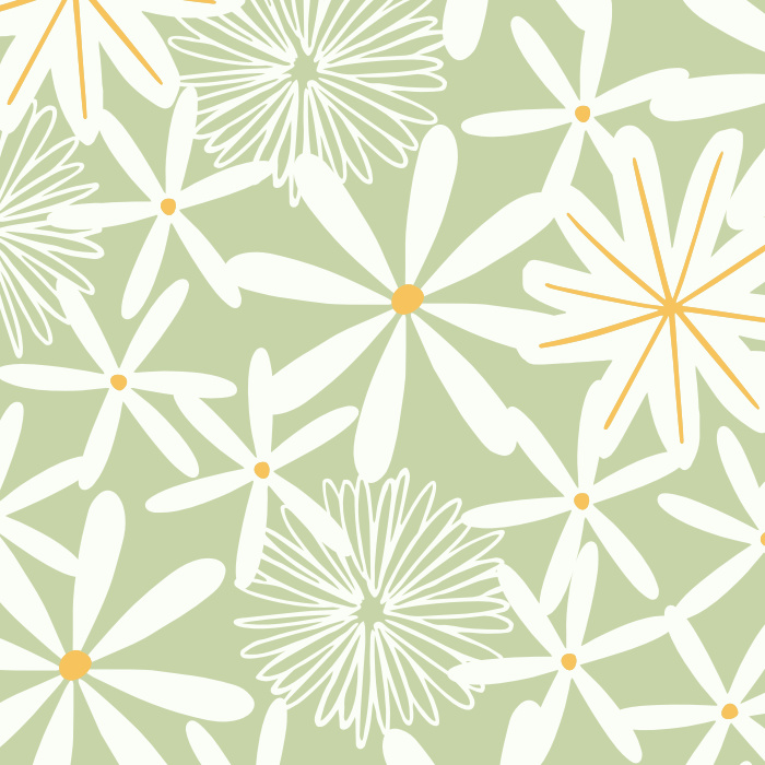 Add a cute floral pattern to your wall with our Daisy Love Peel And Stick Removable Wallpaper. 
