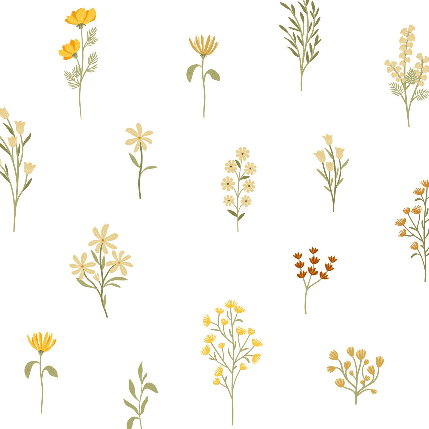 Wildflower Collection Wallpaper