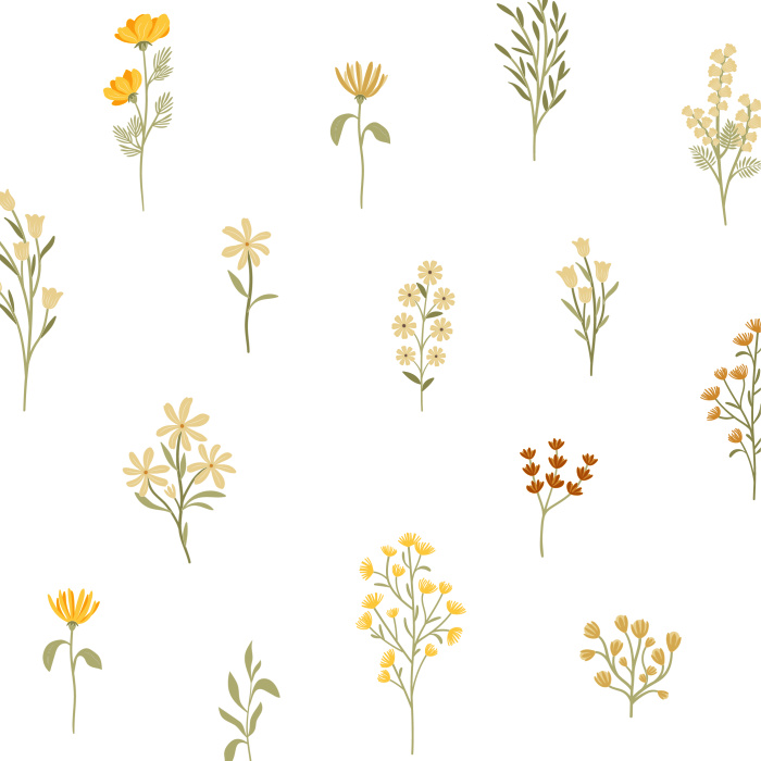 Add a blooming garden to any wall in your home with our Wildflower Collection Peel And Stick Removable Wallpaper.