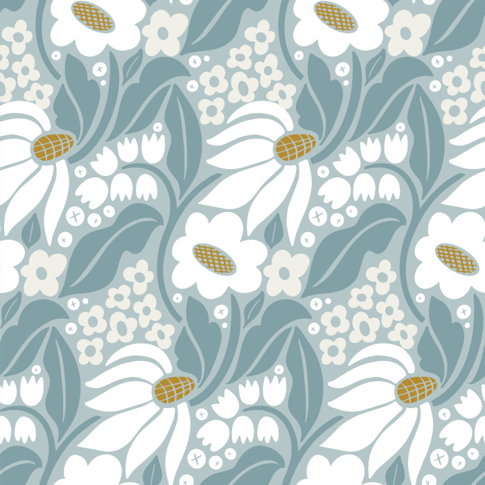 Add a neutral floral pattern to any room with our Mod Blooms Peel And Stick Removable Wallpaper. 