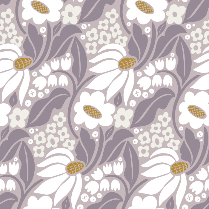 Add a neutral floral pattern to any room with our Mod Blooms Peel And Stick Removable Wallpaper. 