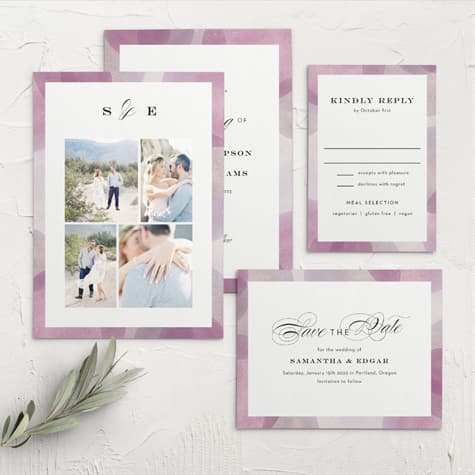 Modern Photo Collage Wedding Invitations