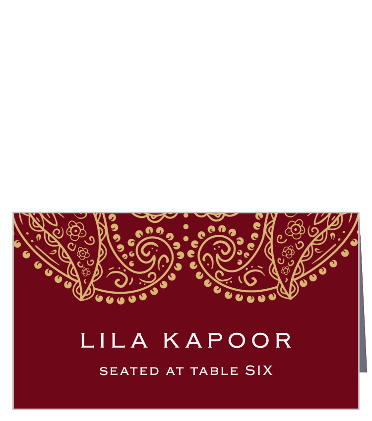 Precious Paisley Place Cards