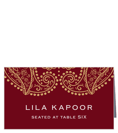 Family and friends will have no issue finding their seats with the help of our Precious Paisley Place Cards. 