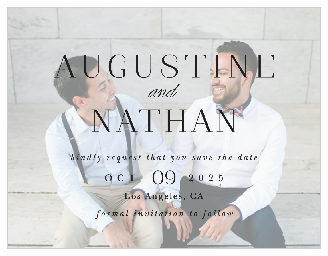 Lovely Opaque Save the Date Cards