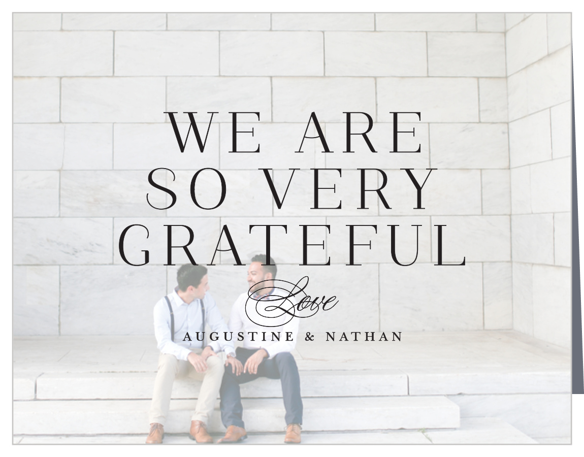 Lovely Opaque Wedding Thank You Cards