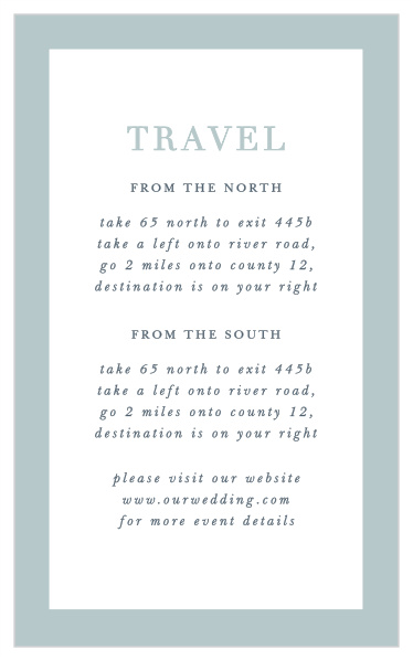 Forever & Always Direction Cards