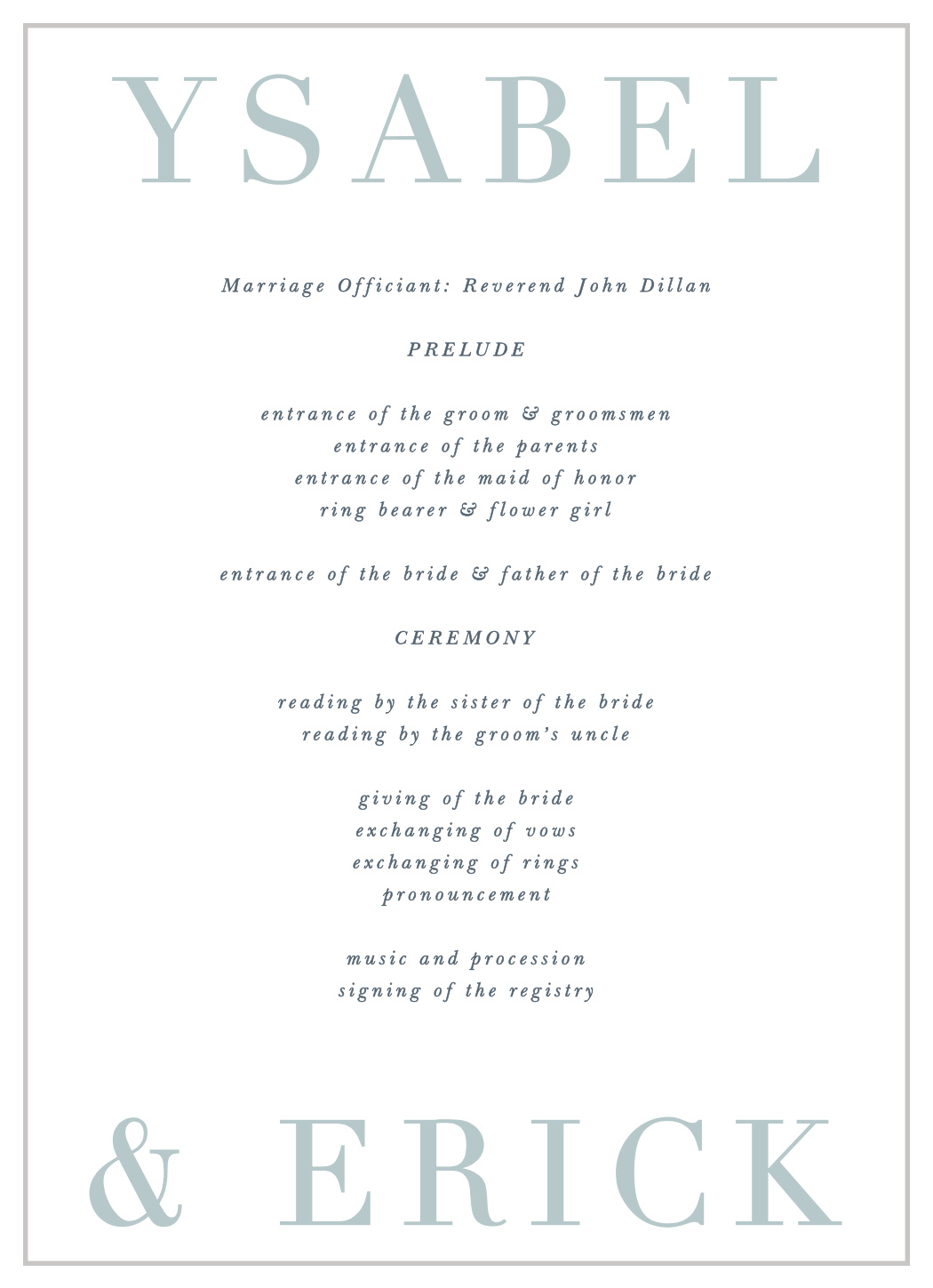 Forever & Always Wedding Programs