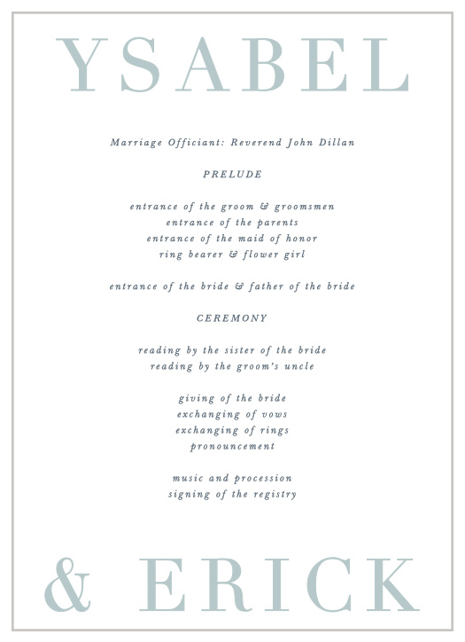 Guide family and friends through every step of your ceremony with our Forever & Always Wedding Programs.