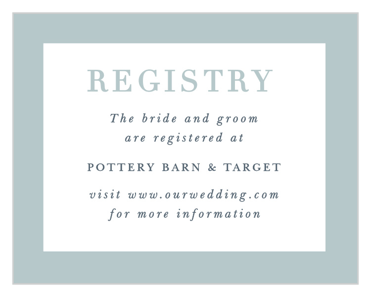 Forever & Always Registry Cards