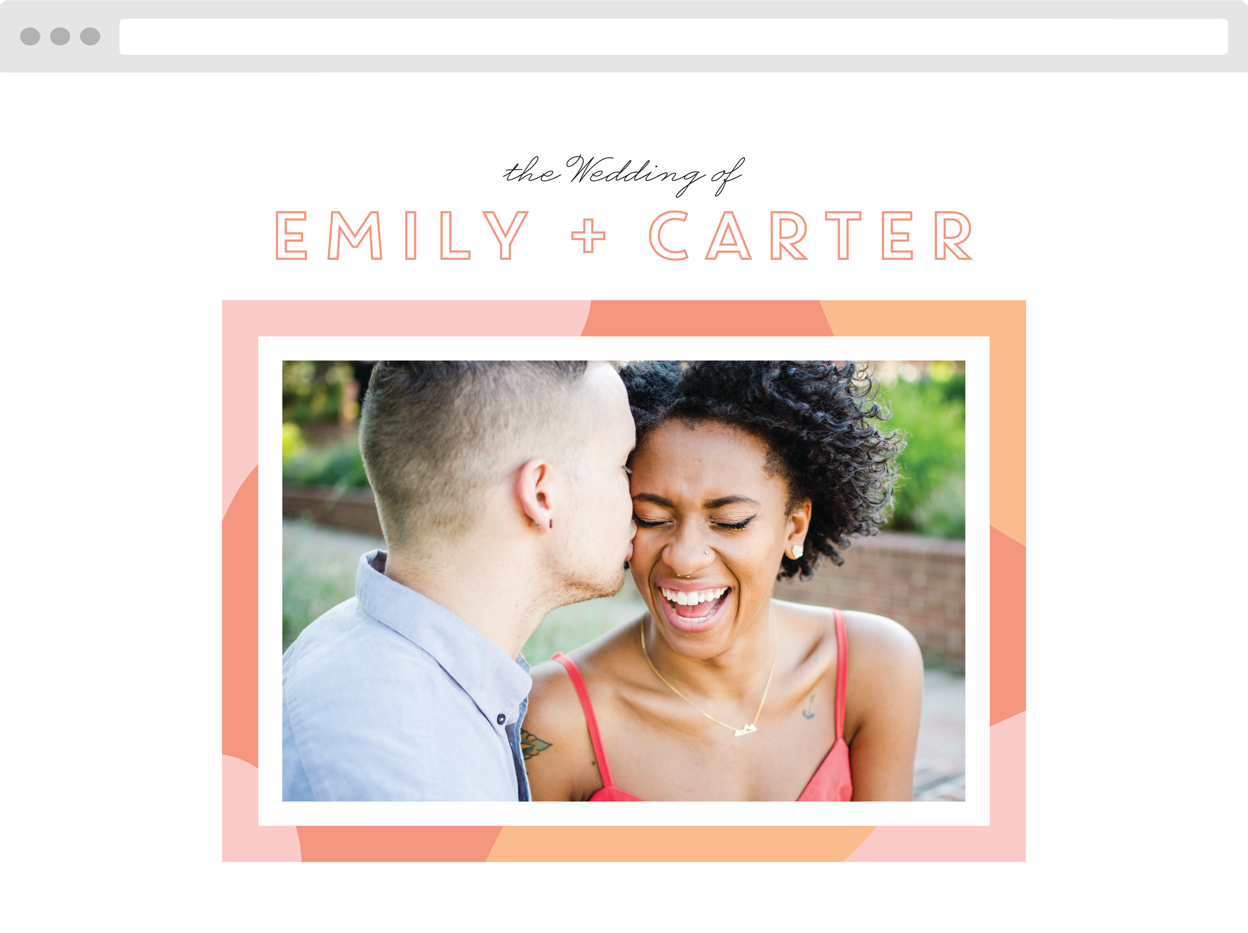 Transparent Text Wedding Website