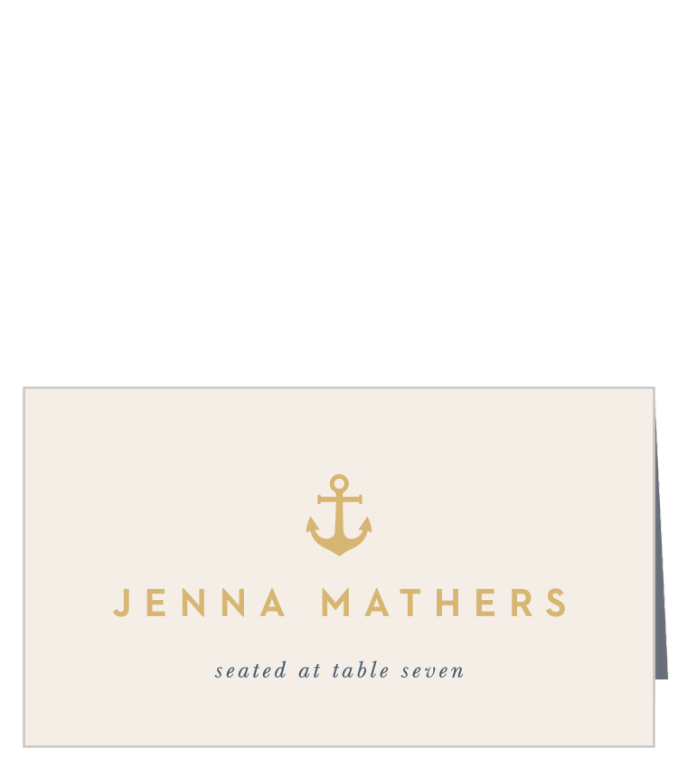Maritime Anchor Place Cards by Basic Invite