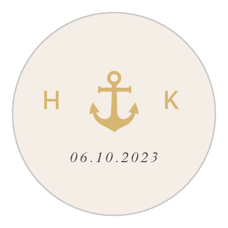 Maritime Anchor Wedding Stickers