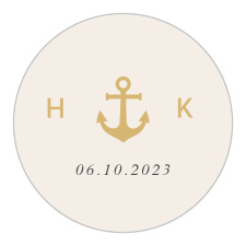 Seal envelopes or gift family and friends with a memento of your special day with our Maritime Anchor Wedding Stickers.