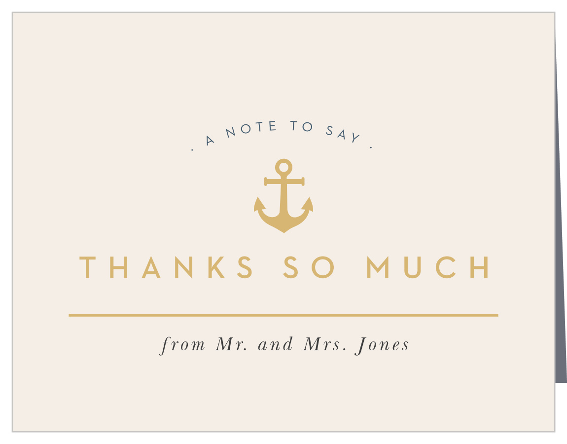 Maritime Anchor Wedding Thank You Cards