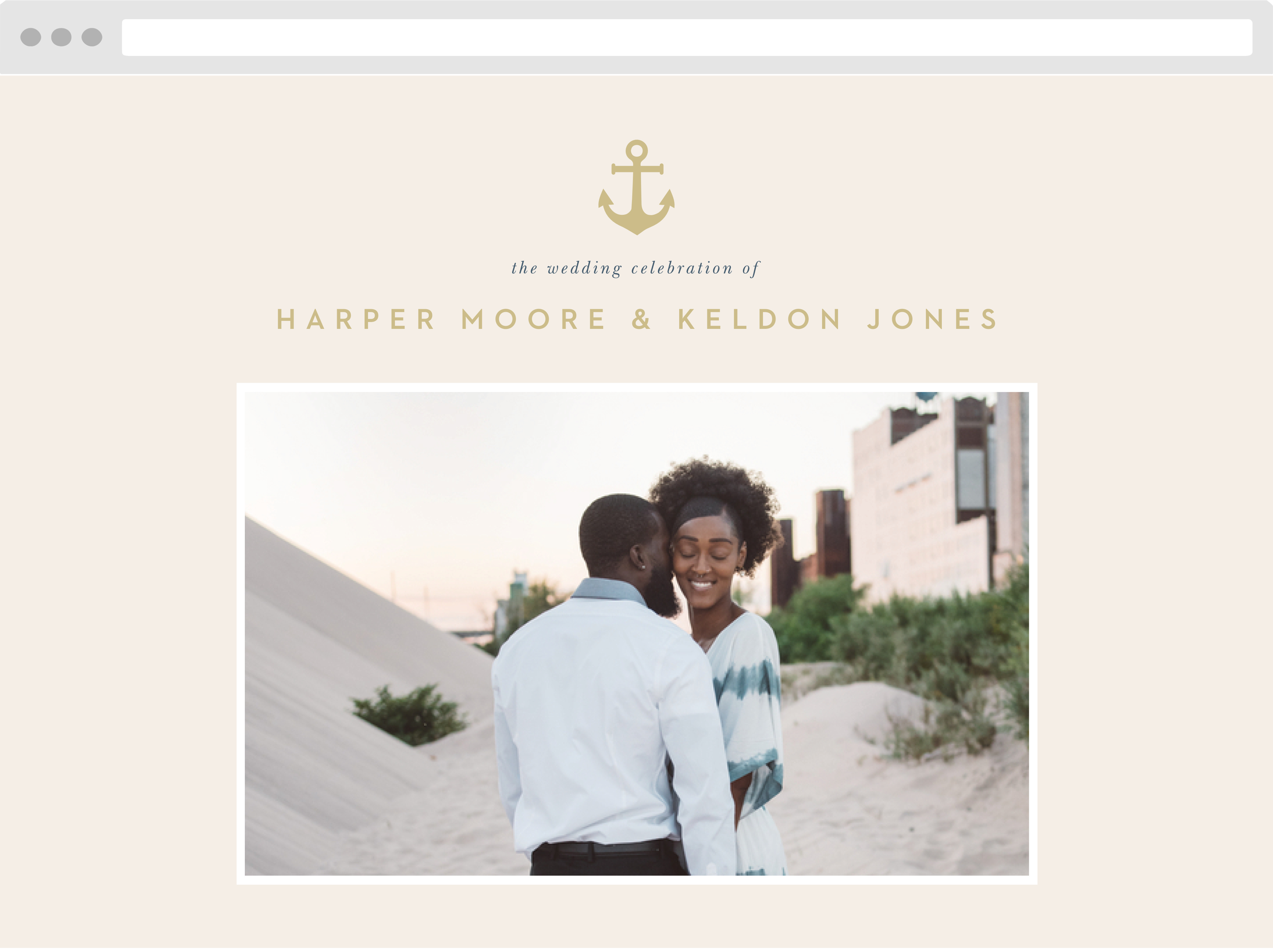 Maritime Anchor Wedding Website