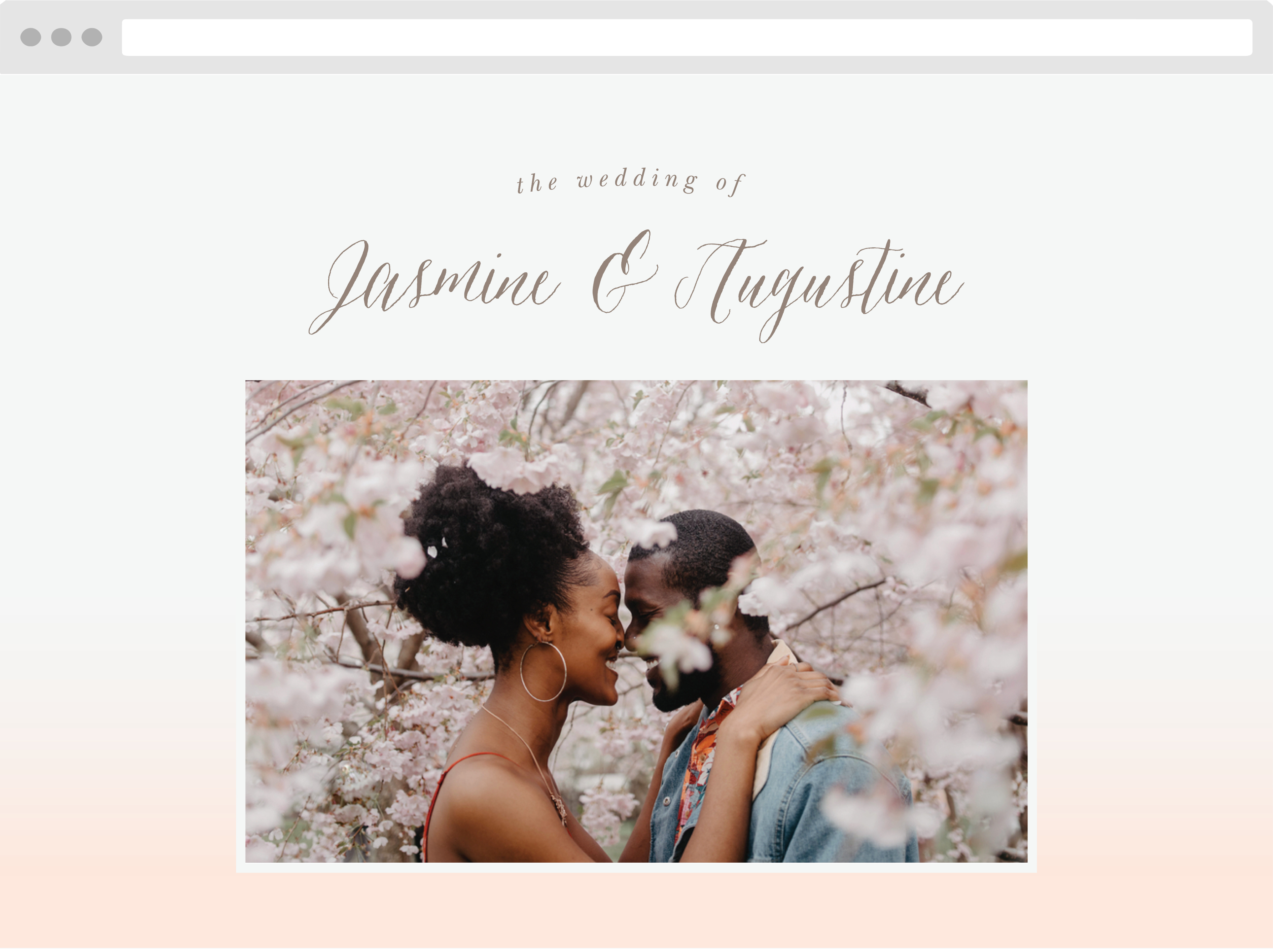 Flowering Script Wedding Website